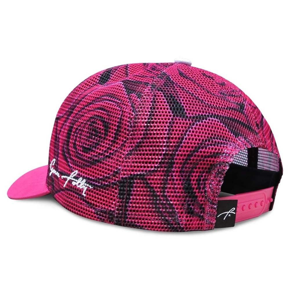 Beach Trucker Hats for Women- Snapback Baseball Cap for | Pink Rose | Size OS - Picture 5 of 9